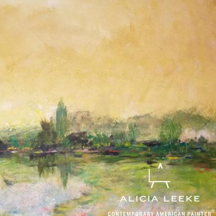 Forest Acres abstract landscape by South Carolina artist Alicia Leeke