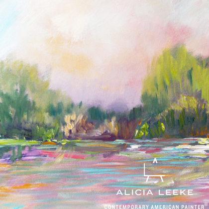 Coastal Impressionist Landscape acrylic on canvas by South Carolina Artist Alicia Leeke