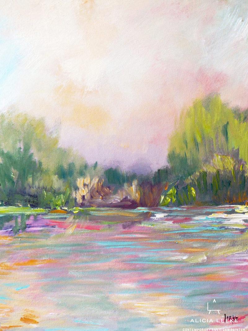 Coastal Impressionist Landscape acrylic on canvas by South Carolina Artist Alicia Leeke