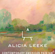 Abstract landscape of a Mount Pleasant river by South Carolina contemporary painter Alicia Leeke