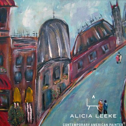 Jardin de Luxembourg unframed print of a classic Parisian tourist spot by contemporary American painter Alicia Leeke