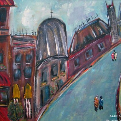 Jardin de Luxembourg unframed print of a classic Parisian tourist spot by contemporary American painter Alicia Leeke