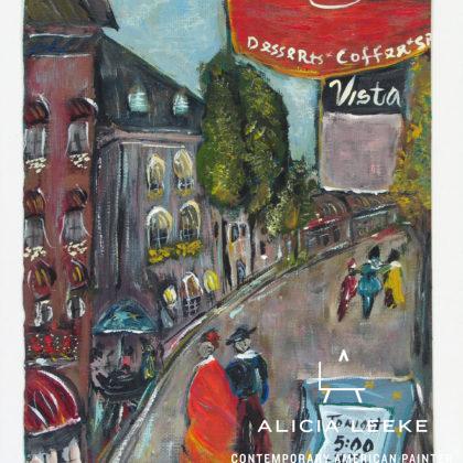 Nonnah's unframed print featuring the dessert-coffee shop in the Vista area of downtown Columbia, SC by South Carolina artist Alicia Leeke