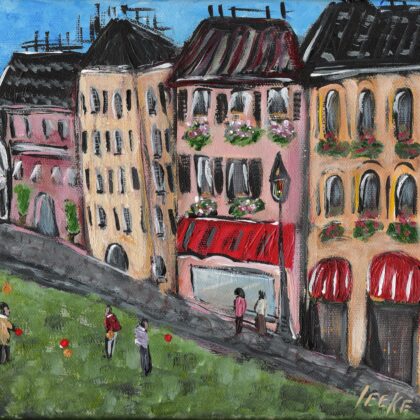 A Game of Boulle print on acid free paper by contemporary American painter Alicia Leeke