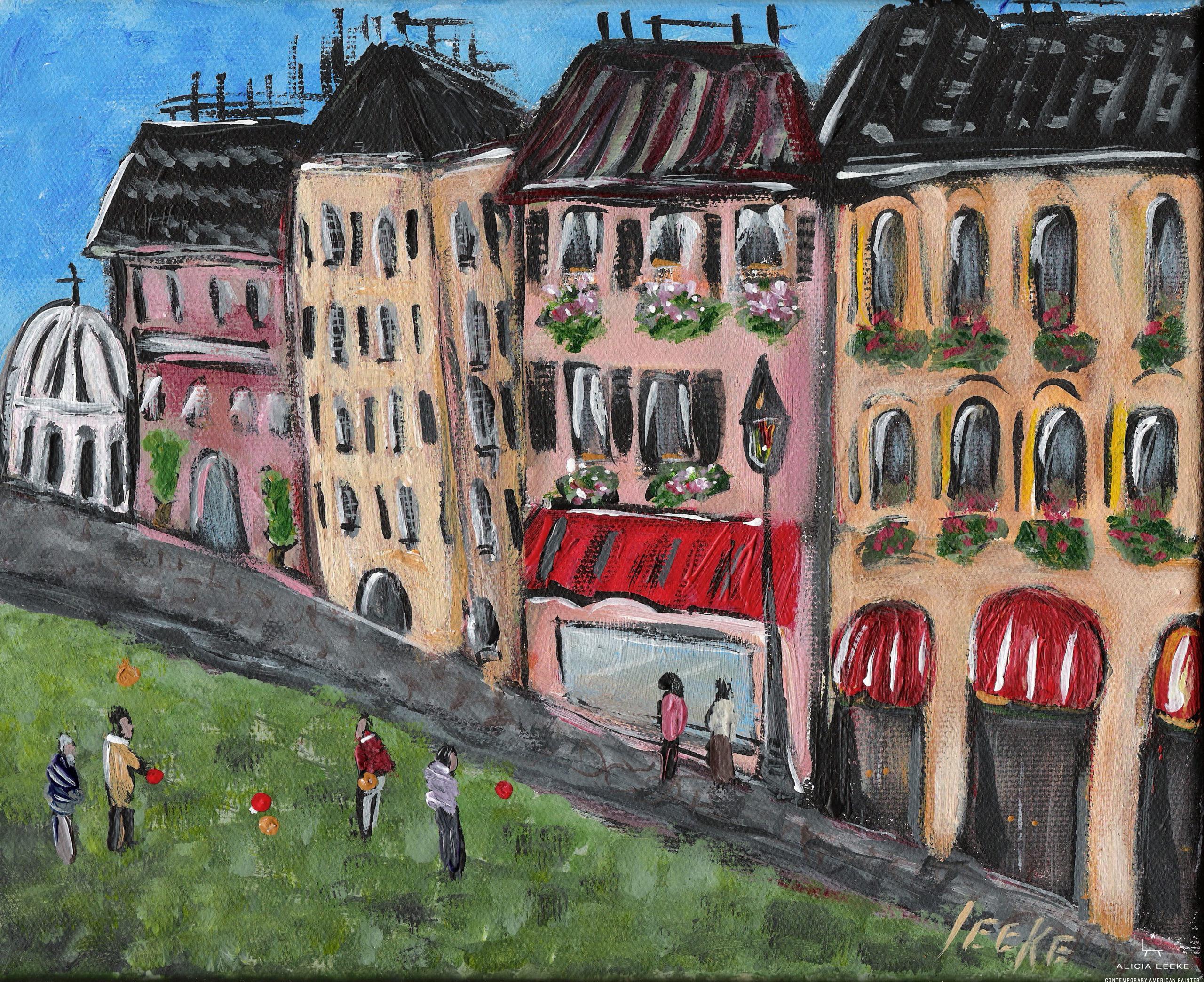 A Game of Boulle print on acid free paper by contemporary American painter Alicia Leeke