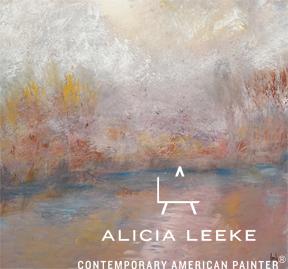 Monet style abstract landscape acrylic on canvas by South Carolina artist Alicia Leeke