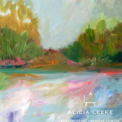 Coastal Abstract Landscape acrylic on canvas by South Carolina Artist Alicia Leeke