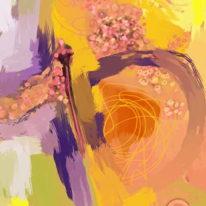 Plankton digital mixed media artwork by Contemporary American Painter Alicia Leeke