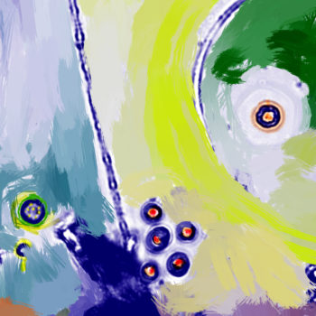 Plankton digital mixed media artwork by Contemporary American Painter Alicia Leeke