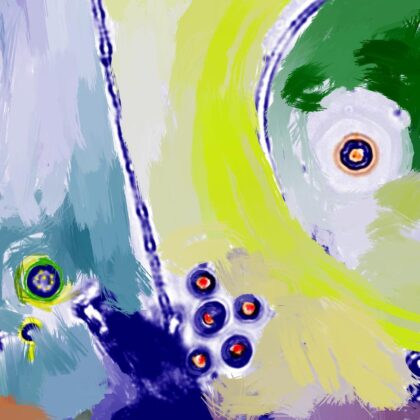 Plankton digital mixed media artwork by Contemporary American Painter Alicia Leeke