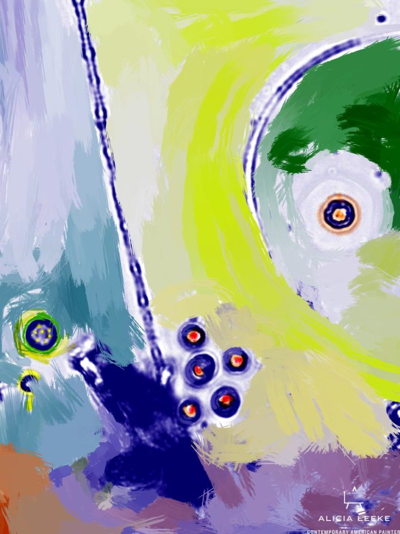Plankton digital mixed media artwork by Contemporary American Painter Alicia Leeke
