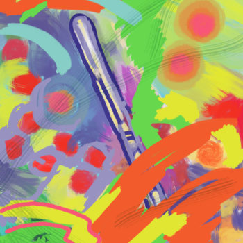 Plankton digital mixed media artwork by Contemporary American Painter Alicia Leeke