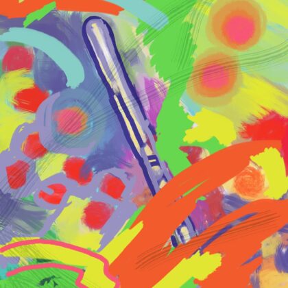 Plankton digital mixed media artwork by Contemporary American Painter Alicia Leeke