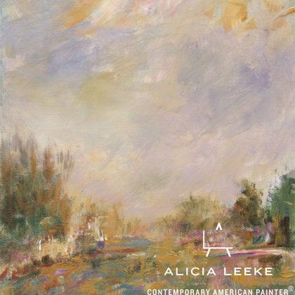 Abstract coastal landscape acrylic on canvas by South Carolina artist Alicia Leeke