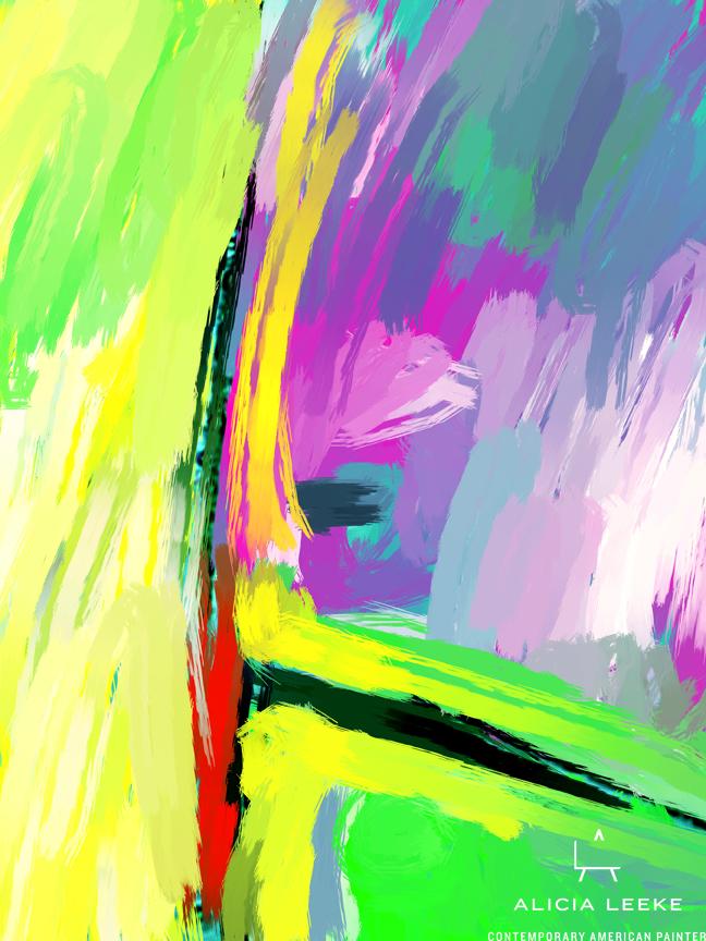 Plankton digital mixed media artwork by Contemporary American Painter Alicia Leeke