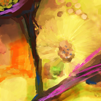 Plankton digital mixed media artwork by Contemporary American Painter Alicia Leeke