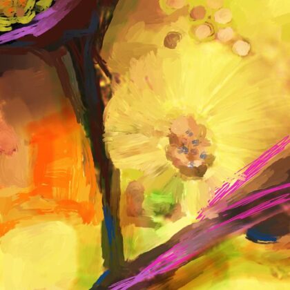 Plankton digital mixed media artwork by Contemporary American Painter Alicia Leeke