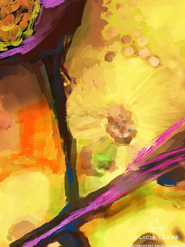 Plankton digital mixed media artwork by Contemporary American Painter Alicia Leeke