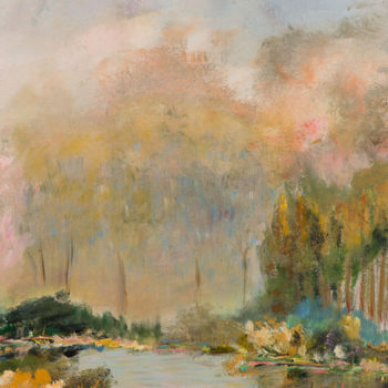 Transitional abstract landscape by contemporary American painter Alicia Leeke