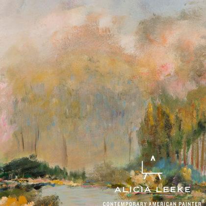 Transitional abstract landscape by contemporary American painter Alicia Leeke