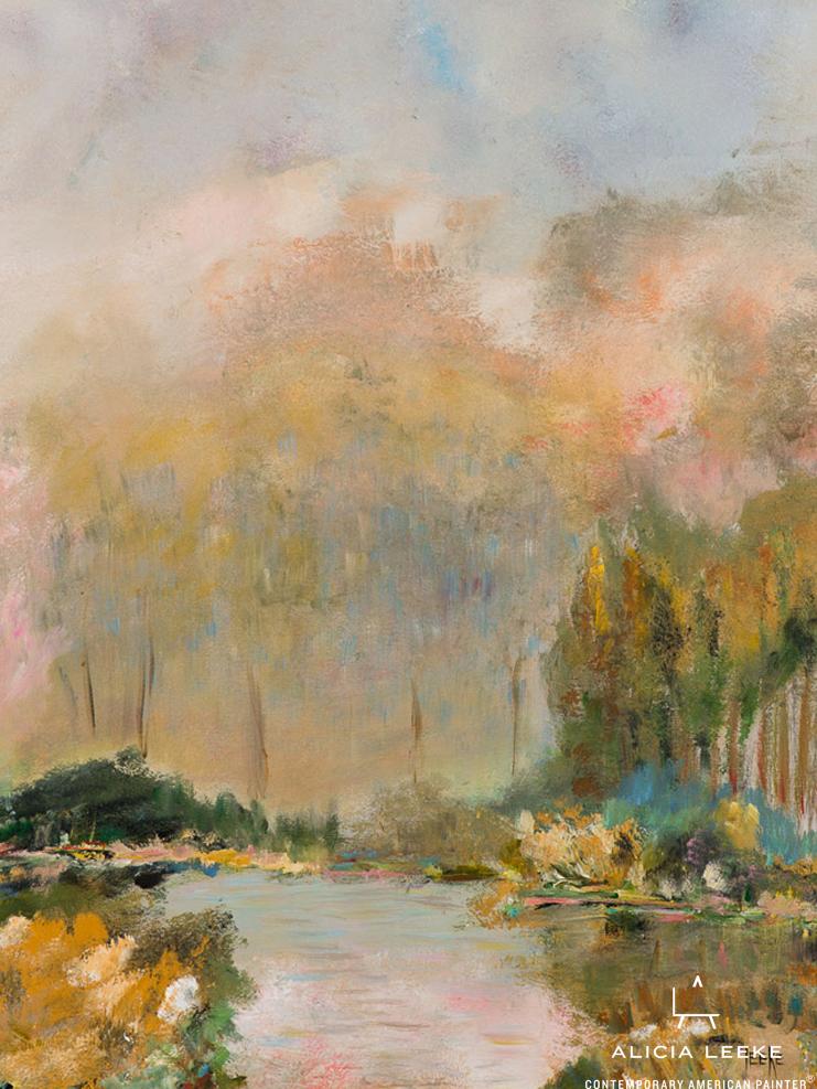Transitional abstract landscape by contemporary American painter Alicia Leeke