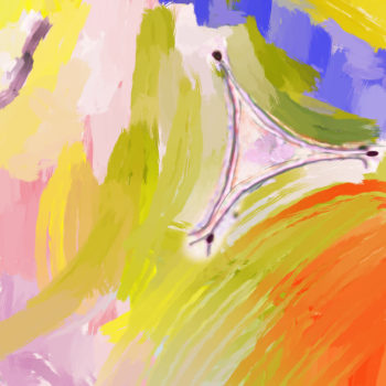 Plankton digital mixed media artwork by Contemporary American Painter Alicia Leeke