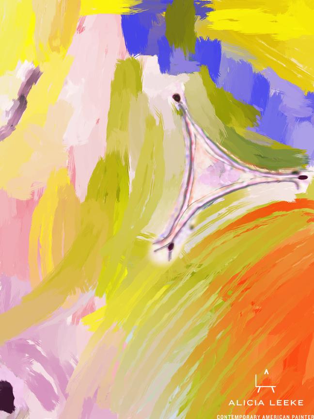 Plankton digital mixed media artwork by Contemporary American Painter Alicia Leeke