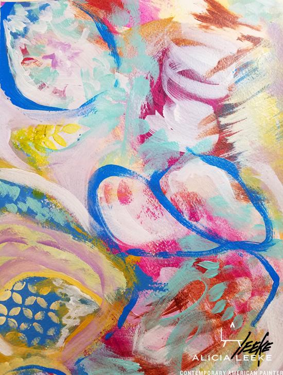 Oysters Abstract Expressionism painting