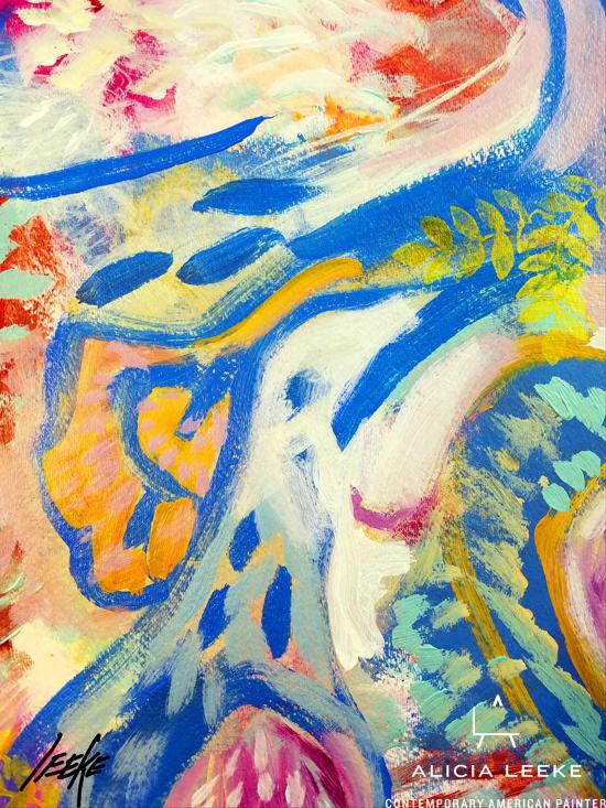 Peacock Abstract Painting