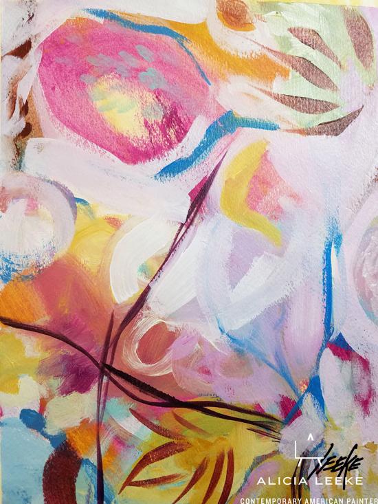 Sea Sponge Abstract Acrylic Painting