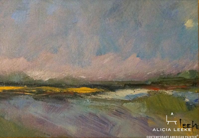 Blythewood, acrylic on masonite 5 x 7 framed