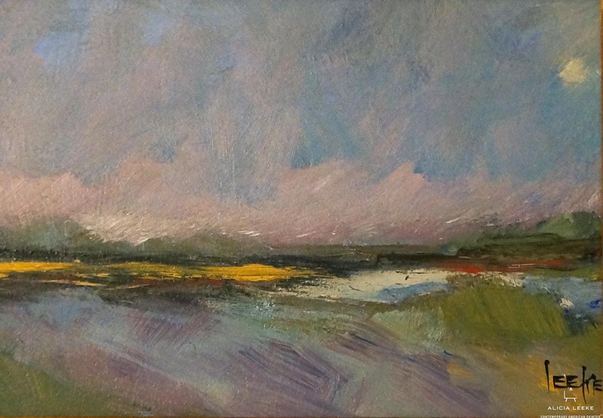 Blythewood, acrylic on masonite 5 x 7 framed