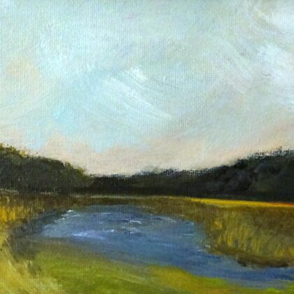 Hint of Spring Acrylic on canvas, 5 x 7 framed